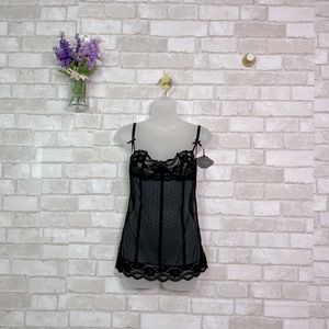 Leonie Sheer Black Lace Lingerie Teddy Slip Chemise